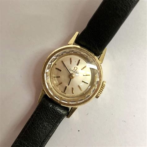 omega watch ladies gold vintage|14k gold omega ladies watch.